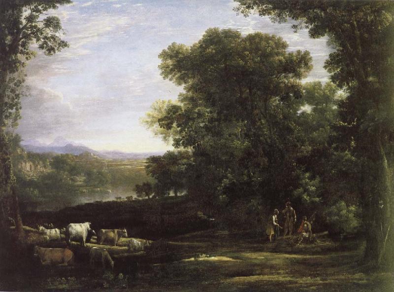 Claude Lorrain cattle farmer and the landscape Sweden oil painting art